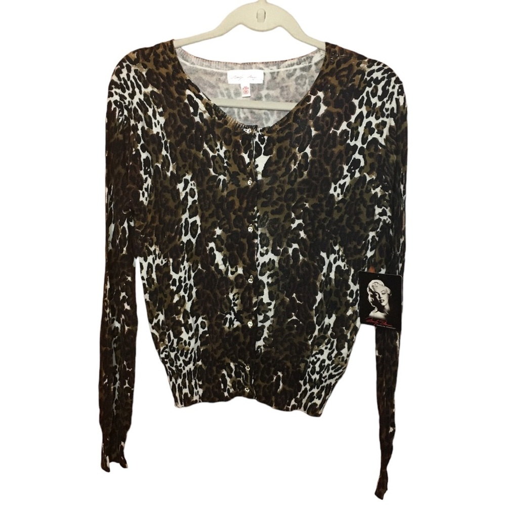 Marilyn Monroe Leopard Printed Cardigan [MEDIUM]